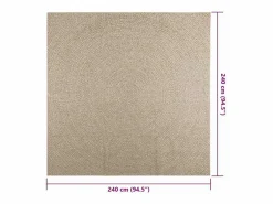 Discount Alfombra ZIZUR 240x240 cm efecto yute para interior y exterior Alfombra De Cocina|Alfombra De Cocina