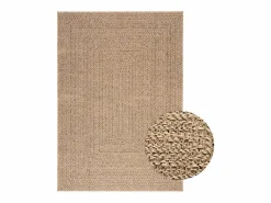 Clicnbuy Alfombra con aspecto de yute interior y exterior 140x200 cm