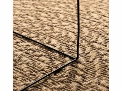 Clearance Clicnbuy Alfombra con aspecto de yute interior y exterior 160 cm Marru00f3n