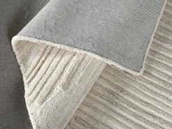 OZAIA Alfombra con relieve 100% lana hecha a mano - 160 x 230 cm - 2200g/m2 - Marfil - SERAPHINA