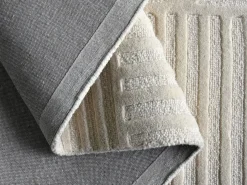 New OZAIA Alfombra con relieve de arcos de lana 100% - 160 x 230 cm - 2200g/m2 - - ASSINIE Marfil