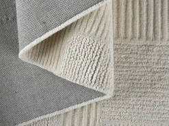 Best OZAIA Alfombra con relieve de lana 100% hecha a mano - 200 x 290 cm - 1800g/m2 - - AURORA Marfil