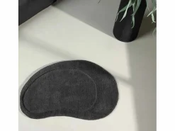 ebuy24 Alfombra de baño de piedra 75x50cm oscuro.