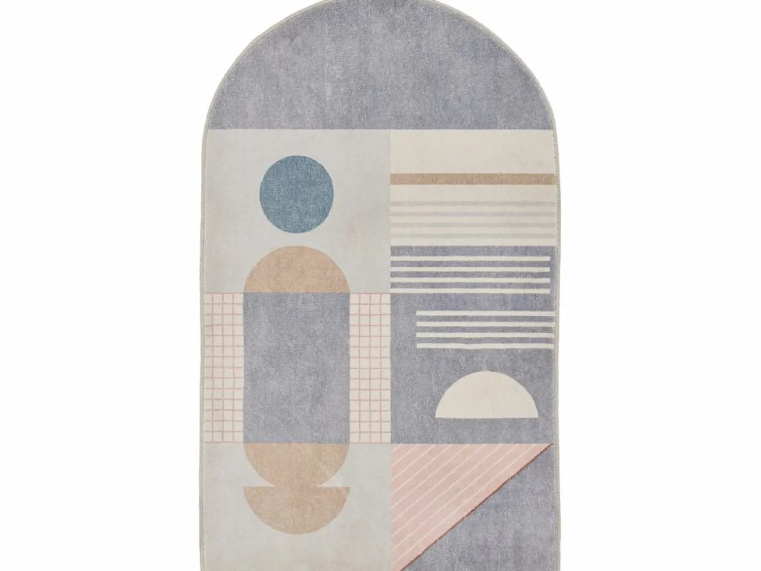 Online Alfombra de baño estampada con pelo suave 70x120 cm multi Ariella Gris