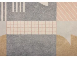 Online Alfombra de baño estampada con pelo suave 70x120 cm multi Ariella Gris