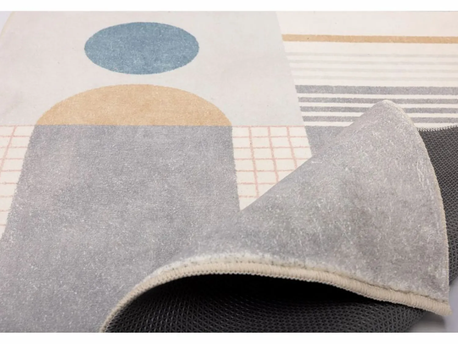 Online Alfombra de baño estampada con pelo suave 70x120 cm multi Ariella Gris
