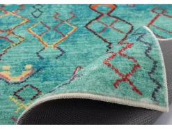 Hot Alfombra de baño estampada con pelo suave 50x60 cm Turquesa Ariella Azul turquesa