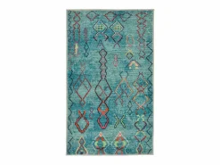 Hot Alfombra de baño estampada con pelo suave 70x120 cm Turquesa Ariella Azul turquesa