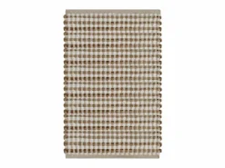 Online Alfombra de baño tejida a mano de yute y tela natural y blanca ES383023 Alfombra De Baño|Textil De Baño