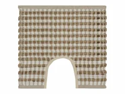 Online Alfombra de baño tejida a mano de yute y tela natural y blanca ES383023 Alfombra De Baño|Textil De Baño
