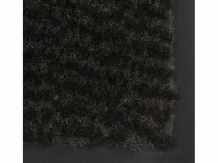 Best Alfombra de entrada rectangular de nudo 90x150 cm negra ES553409 Felpudo