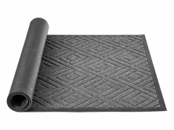 Best Alfombra de Entrada SucceBuy, 156x91,4 cm, Felpudo Exterior Interior Moderno Elegante, con Reverso Antideslizante TPE, Resistente Lavable, Atrapa Polvo, Gris Negro