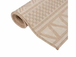 Sale Alfombra de exterior de tejido plano rayas marrones 200x280 cm Alfombra De Exterior|Decoración De Jardín