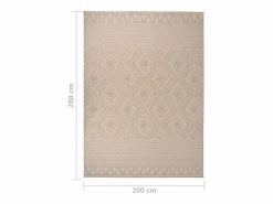 Hot Alfombra de exterior de tejido plano 200x280 cm Rayas marrones Alfombra De Cocina|Alfombra De Cocina