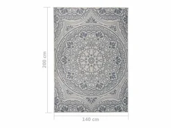 Sale Clicnbuy Alfombra de exterior de tejido plano rayas es 140x200 cm Azul