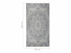 Clicnbuy Alfombra de exterior de tejido plano rayas es 80x150 cm
