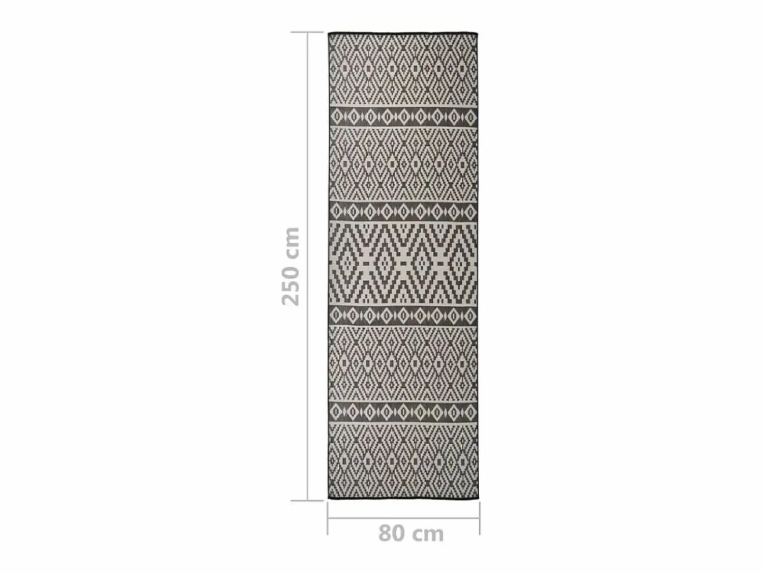 Sale Alfombra de exterior de tejido plano 80x250 cm Rayas negras Alfombra De Cocina|Alfombra De Cocina