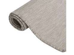 Outlet Alfombra de exterior de tejido plano gris taupe 80x250 cm Alfombra De Exterior|Decoración De Jardín