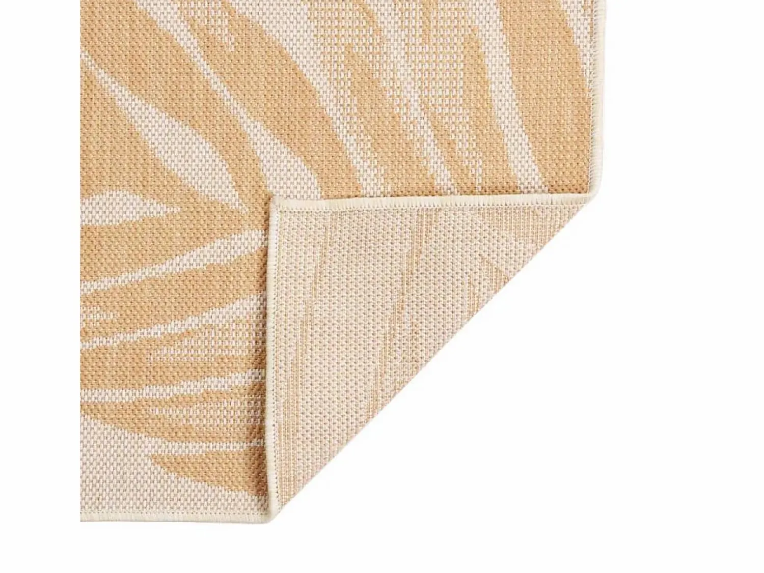 Clicnbuy Alfombra de exterior tejido plano estampado de hoja 80x150 cm
