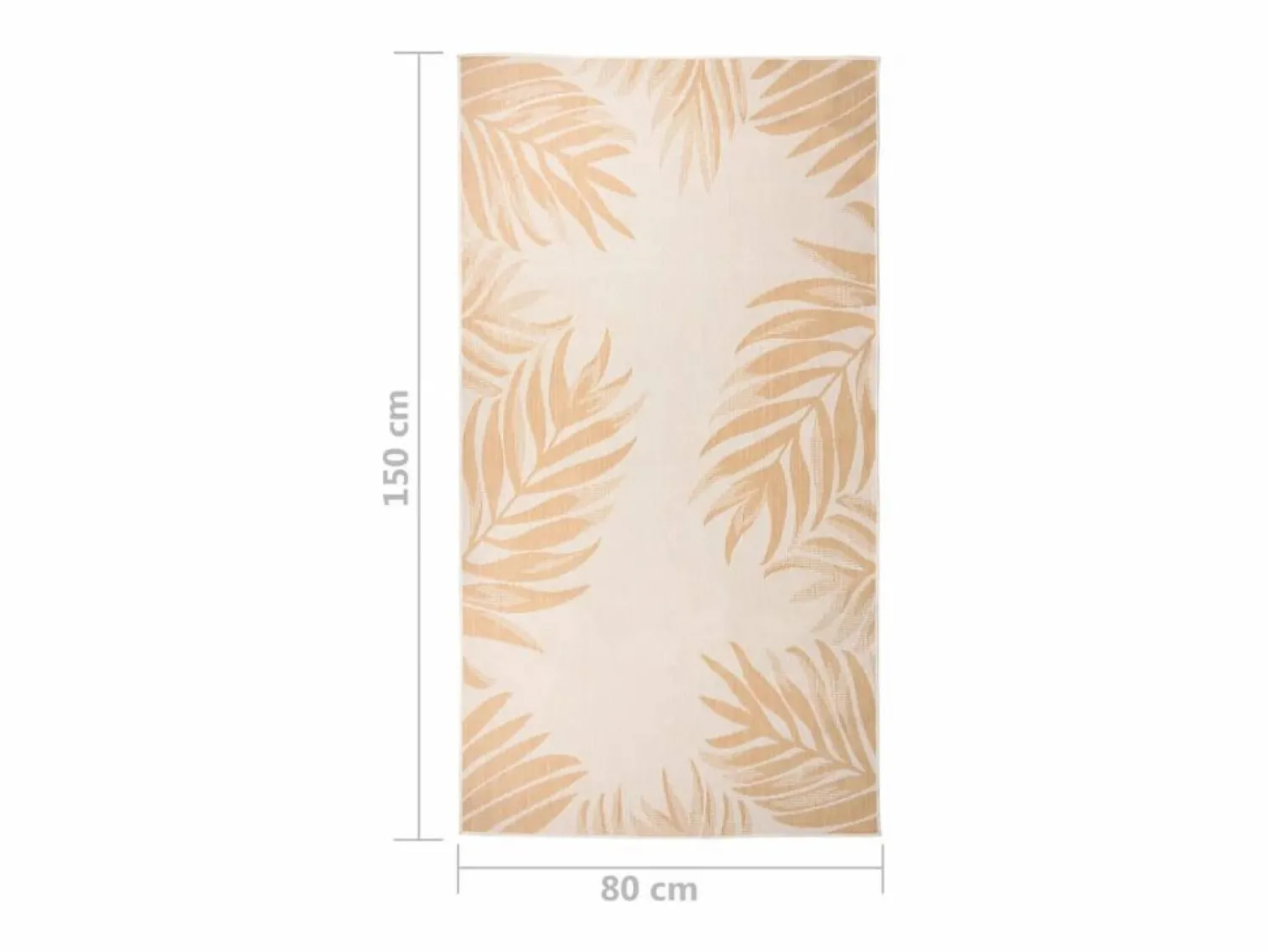 Clicnbuy Alfombra de exterior tejido plano estampado de hoja 80x150 cm