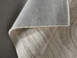 Hot OZAIA Alfombra de lana 100% con diseño abstracto - 160 x 230 cm - 1800g/m2 - Marfil y beige - AZARIA Topo / Beige
