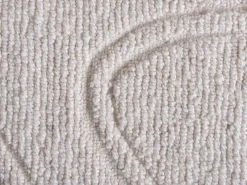 Outlet OZAIA Alfombra de lana 100% tufted a mano con relieve, diseño abstracto, 200 x 290, , CELESTIA Marfil
