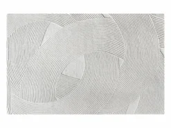 Sale OZAIA Alfombra de lana con relieve de motivos de arcos hecha a mano - 200 x 290 cm - 2200g/m2 - - BASSAM Marfil