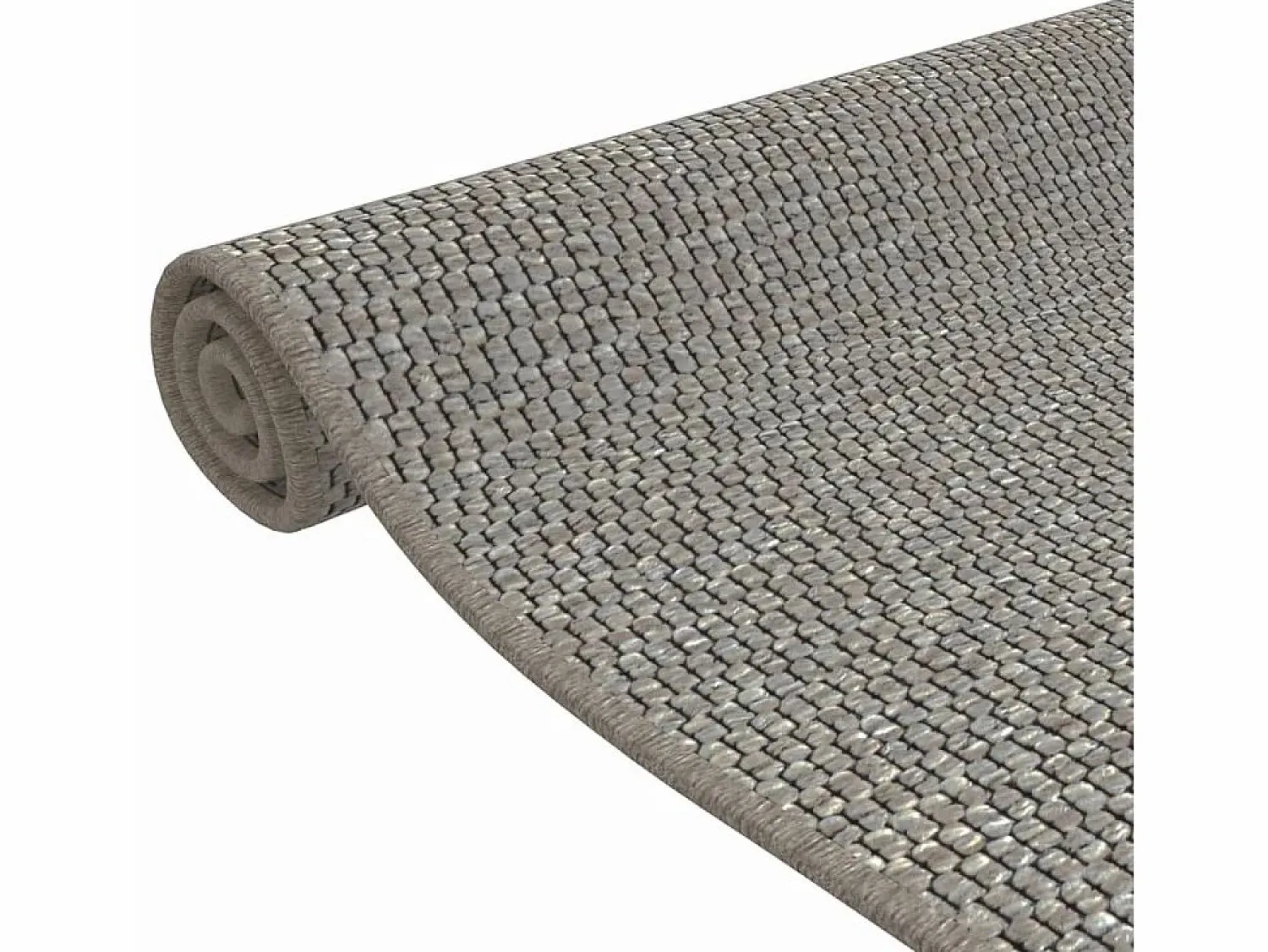 Sale Alfombra de pasillo con aspecto de sisal plateada 80x150 cm ES215380 Plateado
