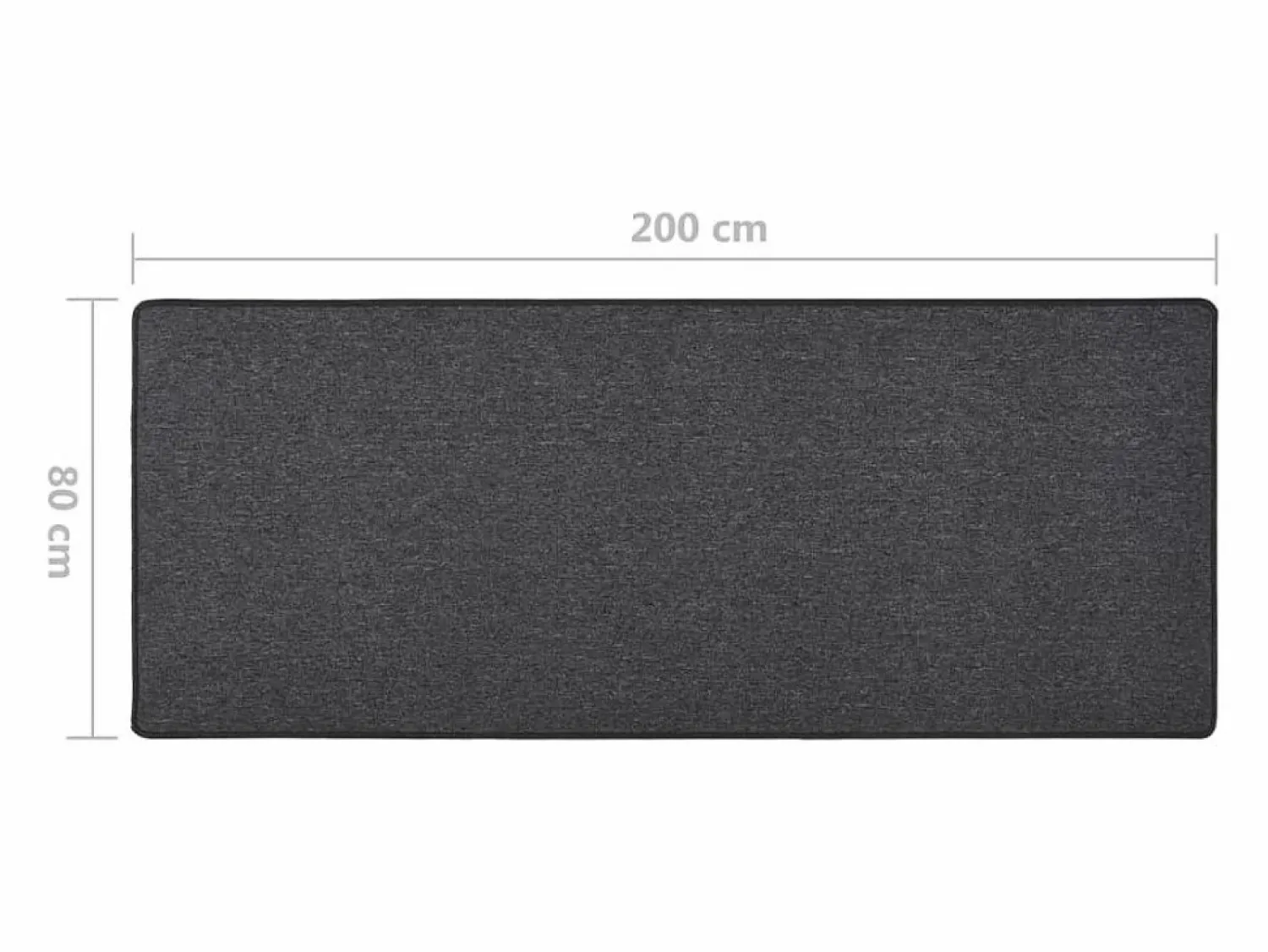Clearance Clicnbuy Alfombra de pasillo 80x200 cm Gris antracita