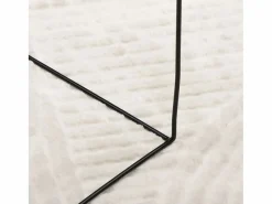 Sale Alfombra de pelo corto IZA, estilo escandinavo, color crema, 80x150 cm Blanco