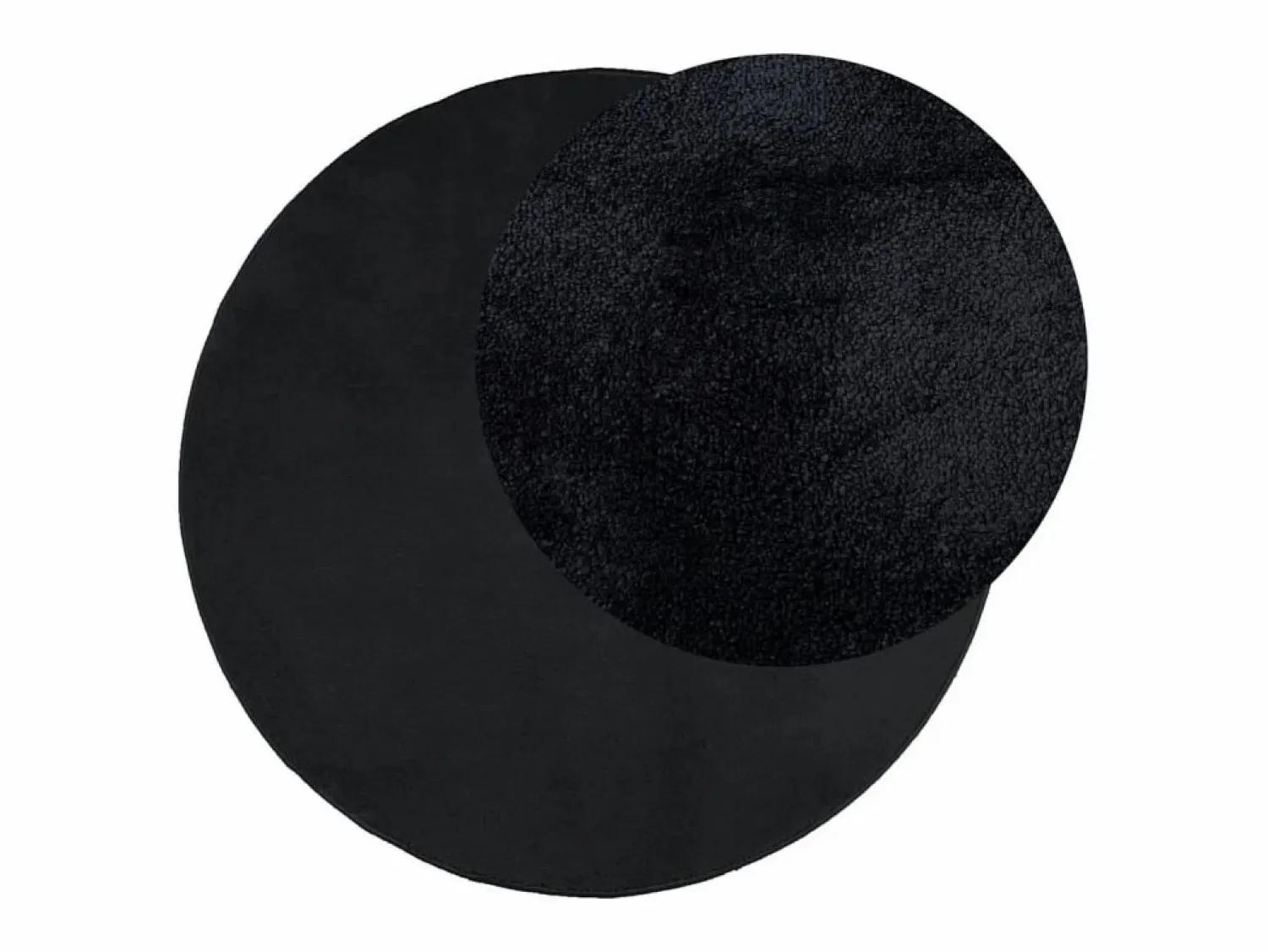 Best Alfombra de pelo corto OVIEDO negra Ø 120 cm Alfombra De Cocina|Alfombra De Cocina