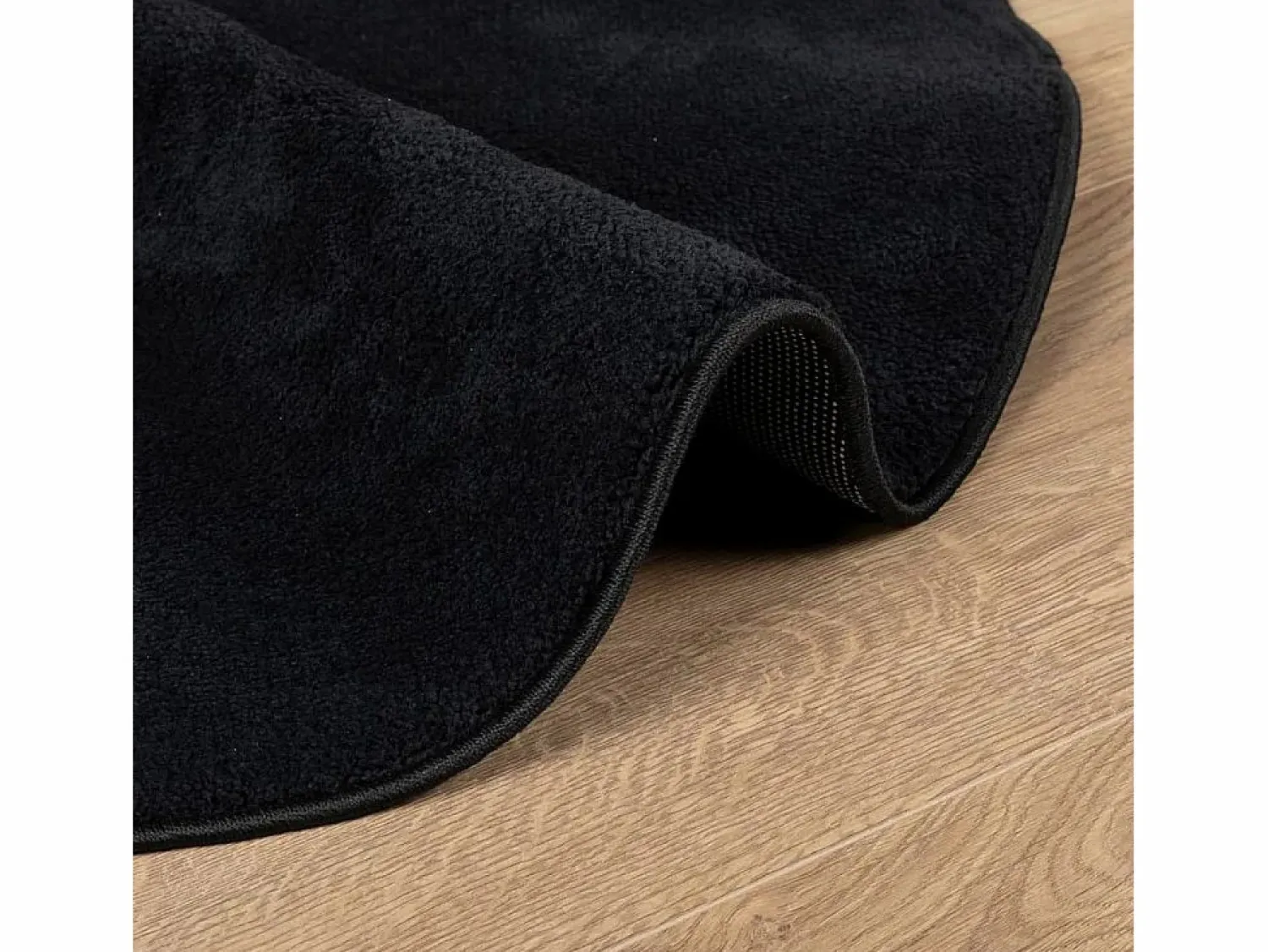 Best Alfombra de pelo corto OVIEDO negra Ø 120 cm Alfombra De Cocina|Alfombra De Cocina