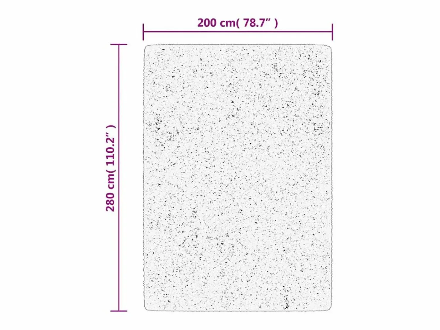 Clearance Alfombra de pelo corto OVIEDO negra 200x280 cm Negro
