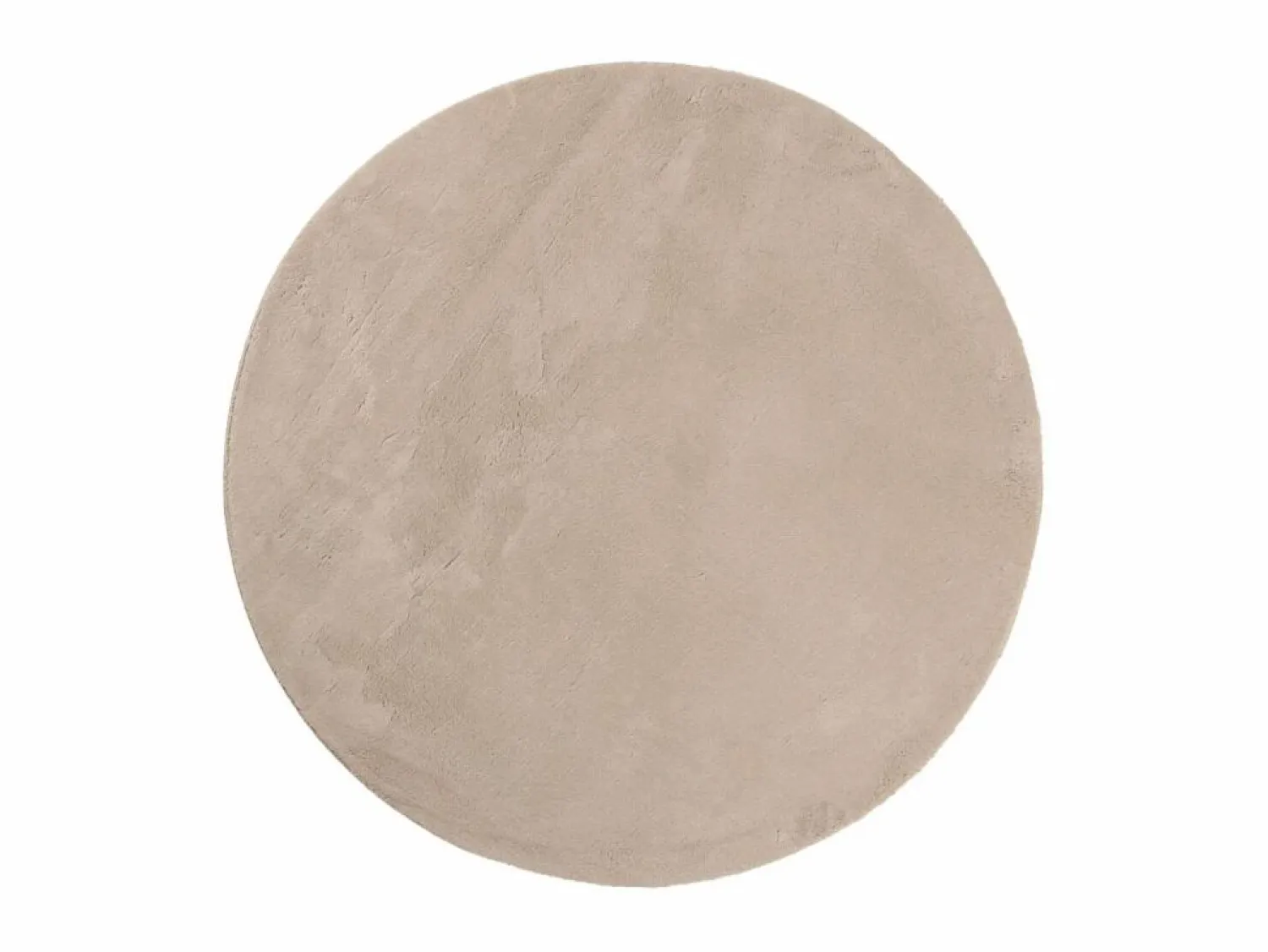 Alfombra de pelo corto suave lavable HUARTE arena Ø 100 cm ES47414