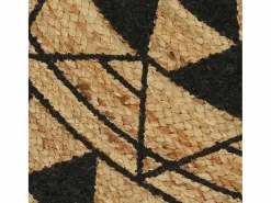 Clicnbuy Alfombra de yute tejida a mano con estampado 150 cm