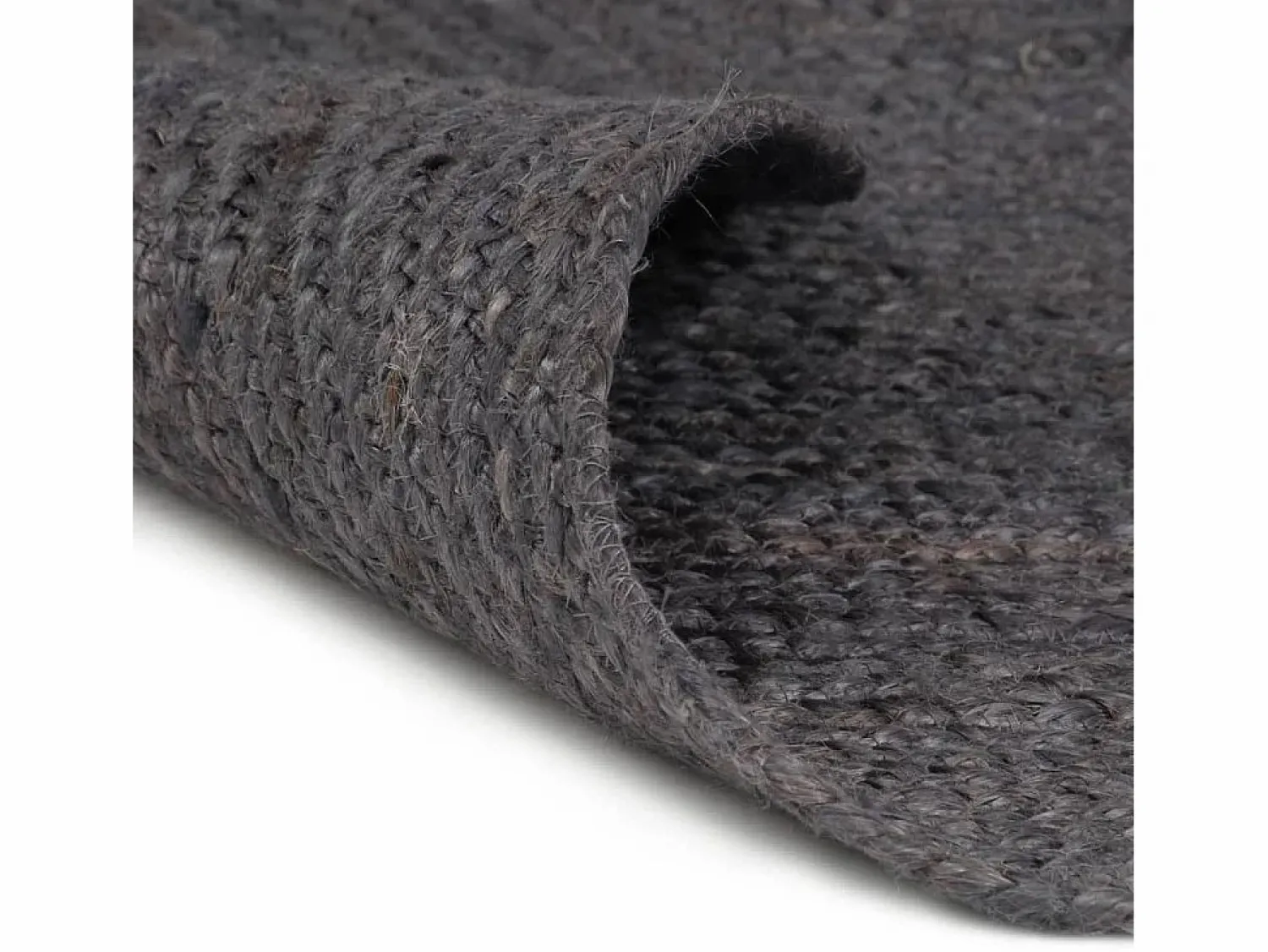 Best Alfombra de yute tejida a mano 150 cm oscuro Alfombra Redonda