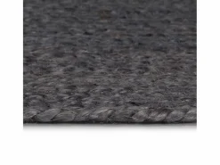 Best Alfombra de yute tejida a mano 150 cm oscuro Alfombra Redonda
