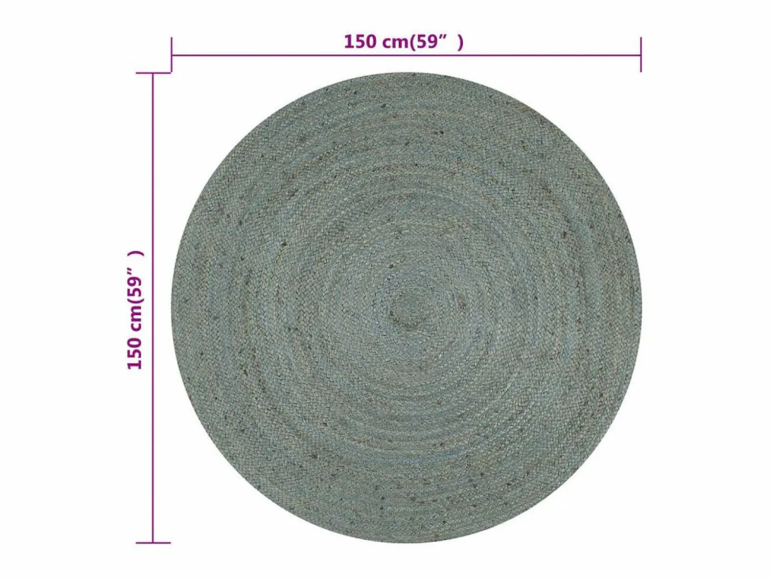 Online Alfombra de yute tejida a mano 150 cm oliva Alfombra Redonda