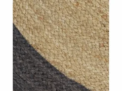 Clicnbuy Alfombra de yute tejida a mano con borde oscuro 150 cm