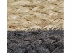 Clicnbuy Alfombra de yute tejida a mano con borde oscuro 150 cm