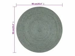 New Clicnbuy Alfombra de yute tejida a mano 90 cm oliva Verde