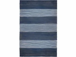 Sale Alfombra de yute tejida a mano KOCHI - 200 x 290 cm - Azul marino y blanco Alfombra De Salón