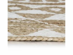 Hot Alfombra de yute tejida a mano con estampado 120 cm Alfombra Redonda