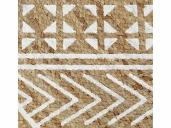 Hot Alfombra de yute tejida a mano con estampado 90 cm ES69136 Alfombra Redonda