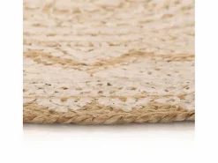 Outlet Alfombra de yute trenzado estampada redonda de 90 cm Alfombra De Cocina|Alfombra De Cocina