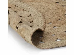 Hot Alfombra de yute trenzado redonda de 180 cm Beige
