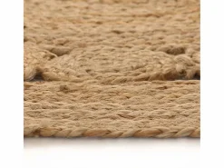 Hot Alfombra de yute trenzado redonda de 180 cm Beige