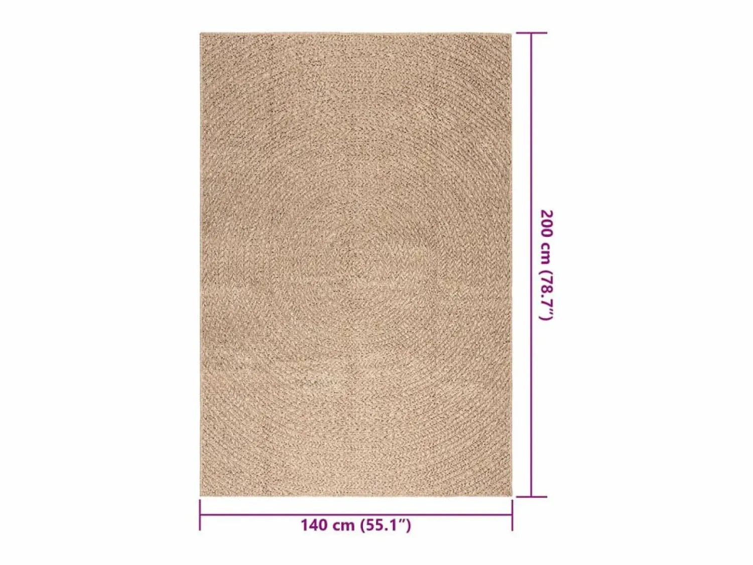 New Alfombra efecto yute de 140x200 cm, para interior y exterior Alfombra De Cocina|Alfombra De Cocina