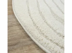 New the carpet Alfombra Everest 3D moderna - - 160 cm Redonda Crema
