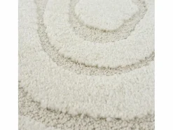 New the carpet Alfombra Everest 3D moderna - - 160 cm Redonda Crema